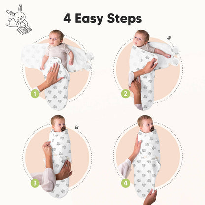 3pk Soothe Baby Swaddles 0-3 Months, Sleep Sack for Newborns