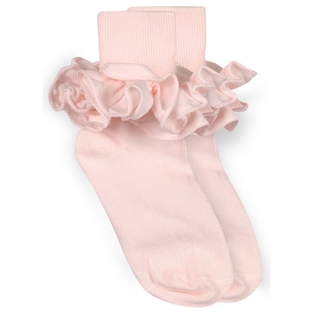 Jefferies Socks Misty Ruffle Lace Turn Cuff Socks 1 Pair