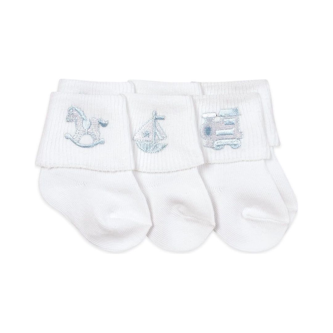 Baby Boy Applique Collection Turn Cuff Socks