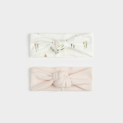 2 pk Cotton Headbands Asst Colors