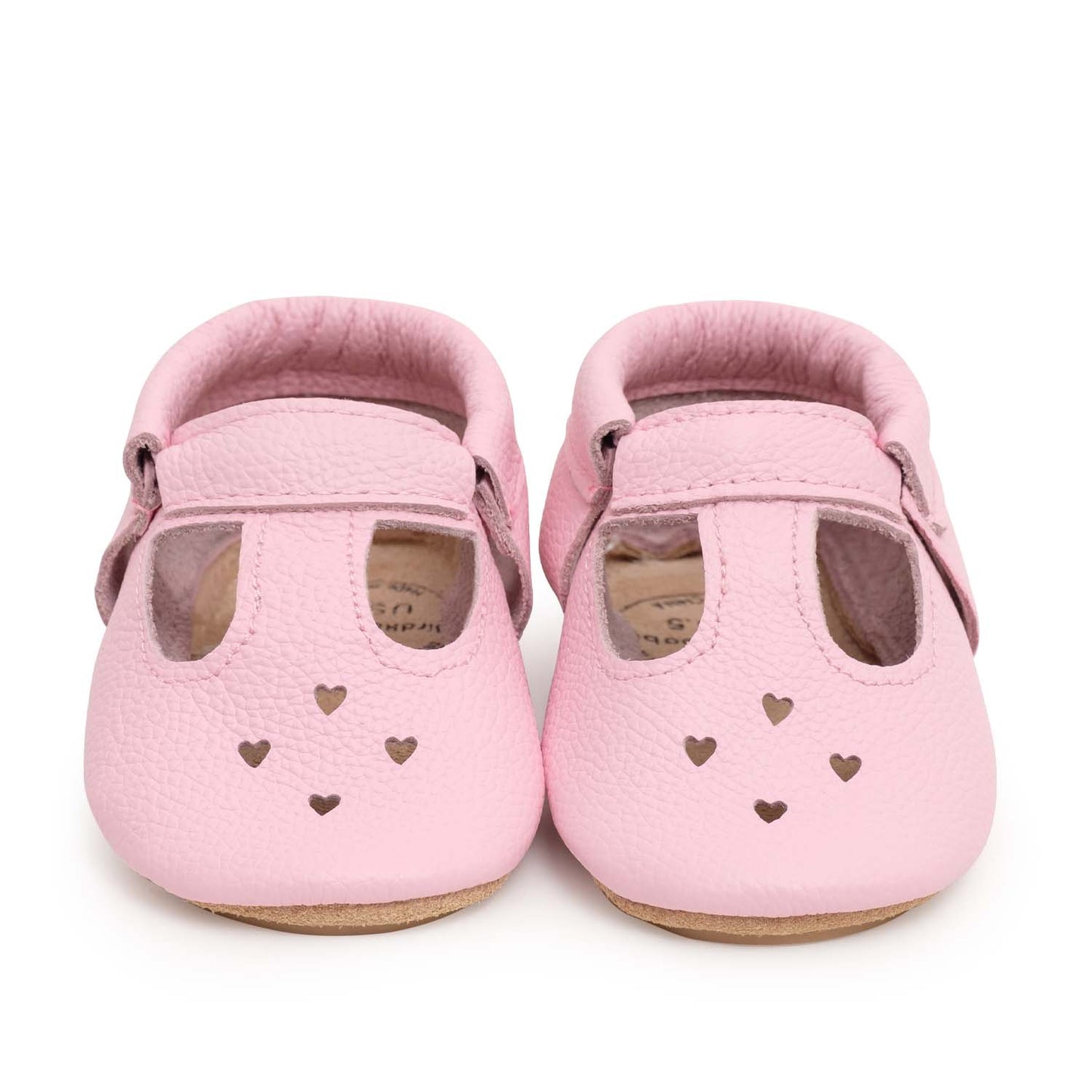 Hard Sole Mary Jane Baby Moccasins -  Baby Shoes Light Pink