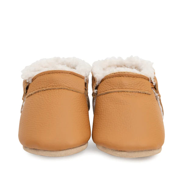 Fringeless Sherpa Baby Moccasins