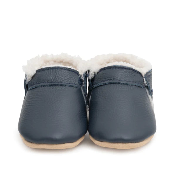 Fringeless Sherpa Baby Moccasins