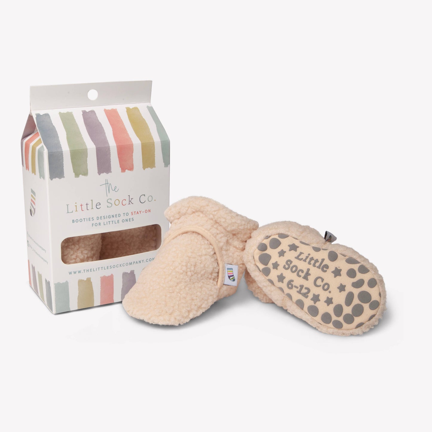 Stay-on, Non-Slip Booties - Perfect pram slipper - Sherpa