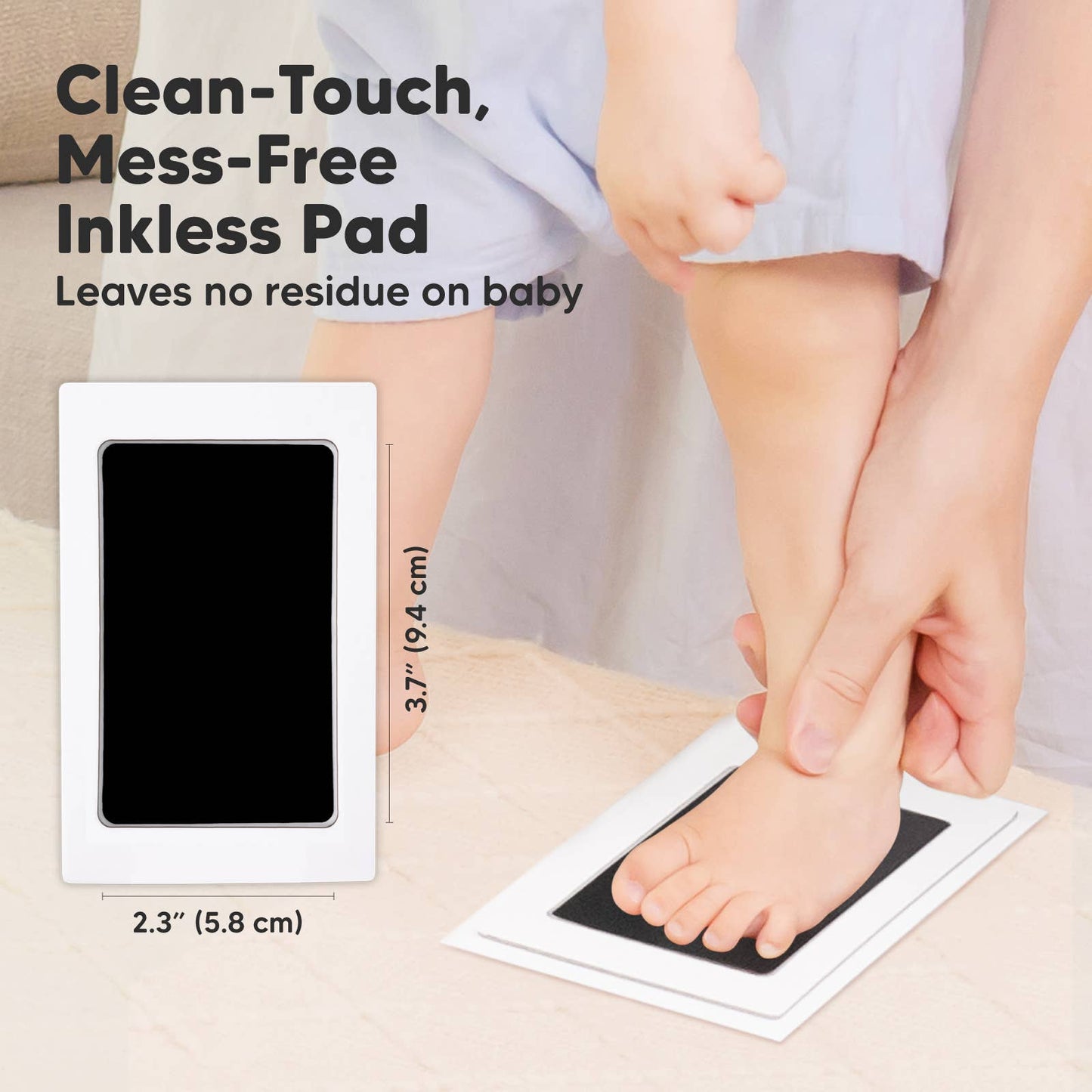 4Pk Inkless Ink Pad, Baby Footprint Kit, Dog Paw Print Kit