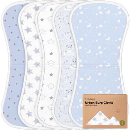 KeaBabies 5-Pack Urban Burp Cloths