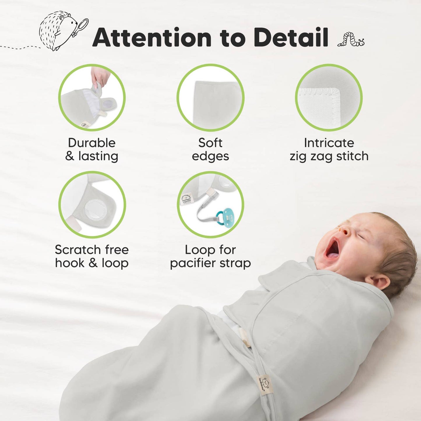 3pk Soothe Baby Swaddles 0-3 Months, Sleep Sack for Newborns