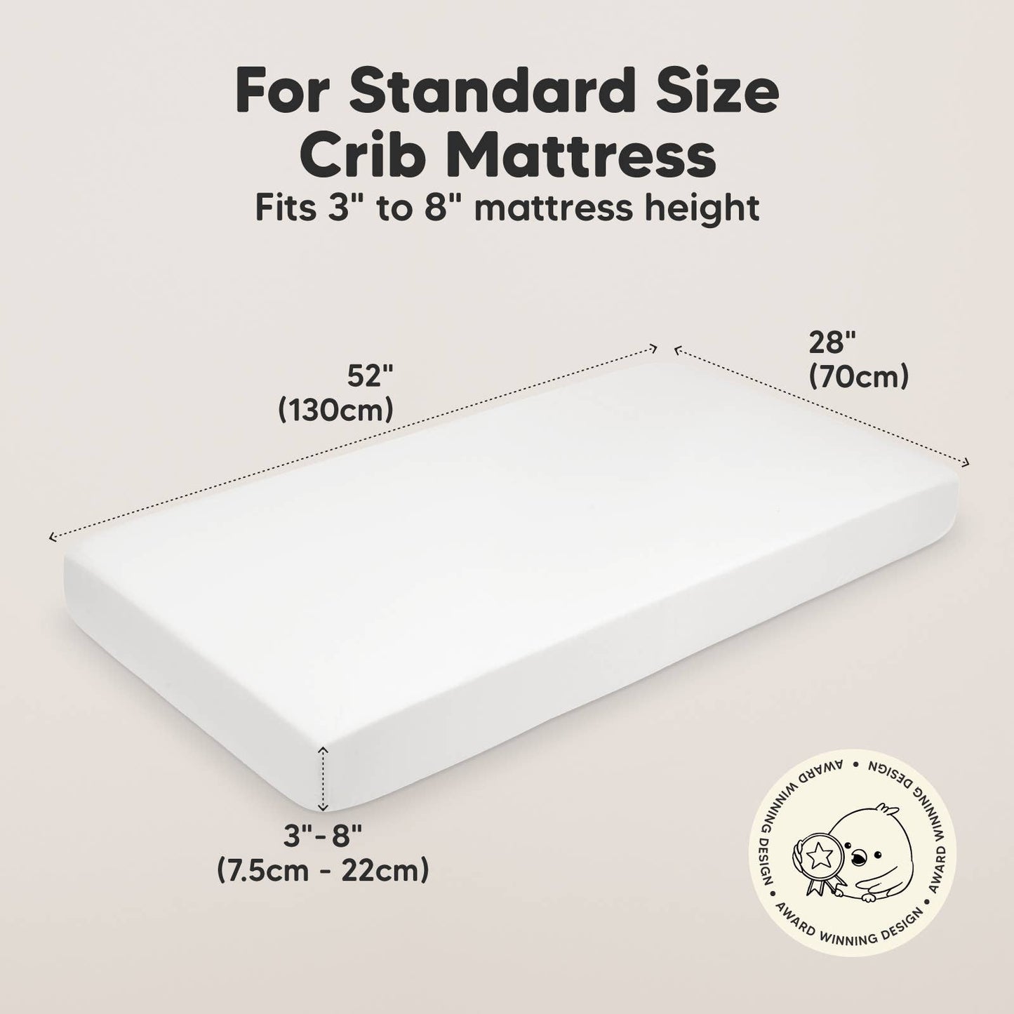 2-pack Organic Cotton Fitted Crib Sheet: Soft White