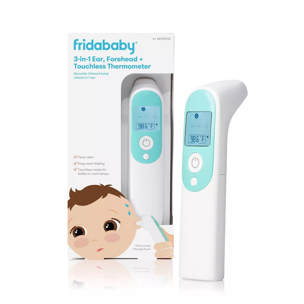 3-in-1 Ear, Forehead + Touchless Infrared Thermometer