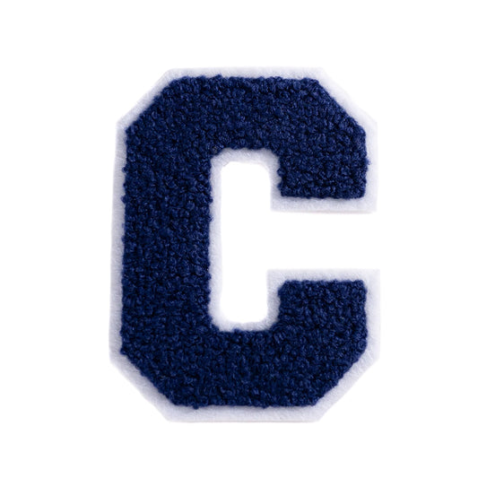 3” Chenille Varsity Letter Patches — Navy