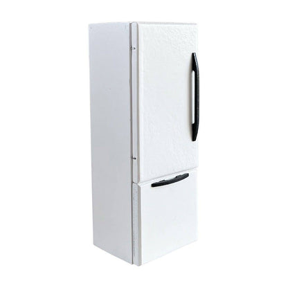 Dollhouse Refrigerator | White with Black Hardware