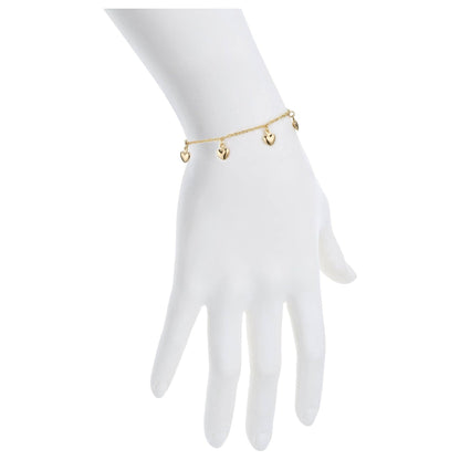 Heart Charm Bracelet - Gold (Baby)