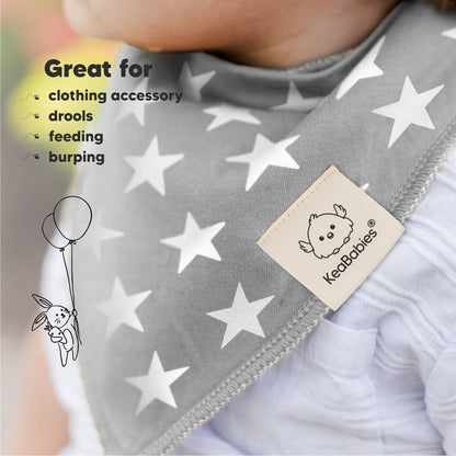 10-pack Baby Bandana Bibs for Boys and Girls