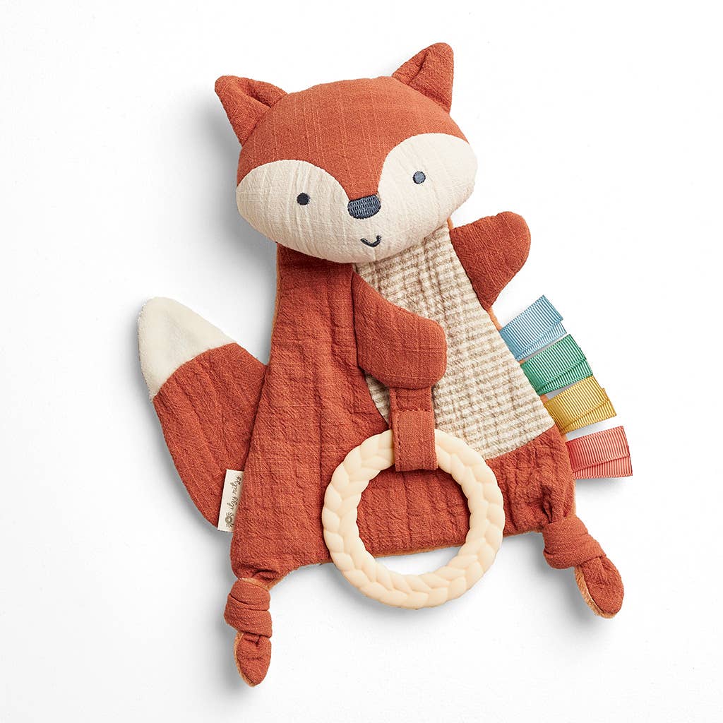 Fox Bitzy Crinkle™ Sensory Toy with Teether