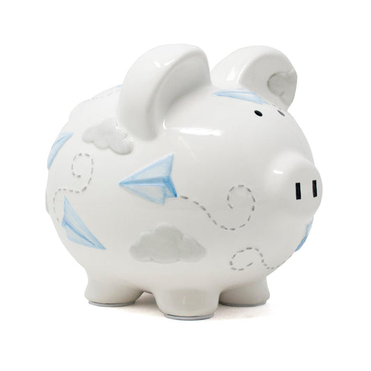 Paper Airplane Piggy Bank