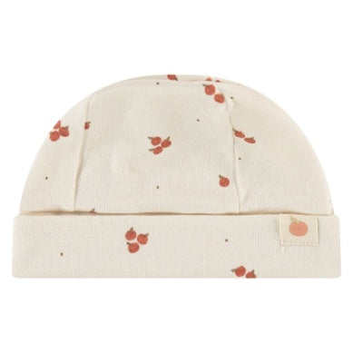 Baby Hat Apple Print on Ecru