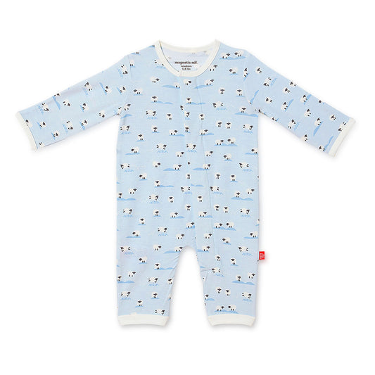 Baa Baa Baby Blue Modal  Coverall