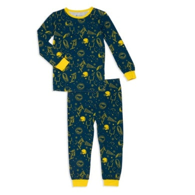 BLUE GAME DAY PAJAMA LONG SLEEVE SET