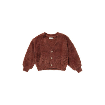 FUZZY KNIT SET || BRICK