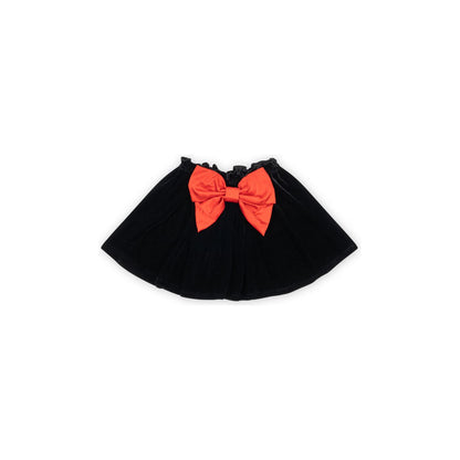 Black Velvet Skirt w/Red Bow