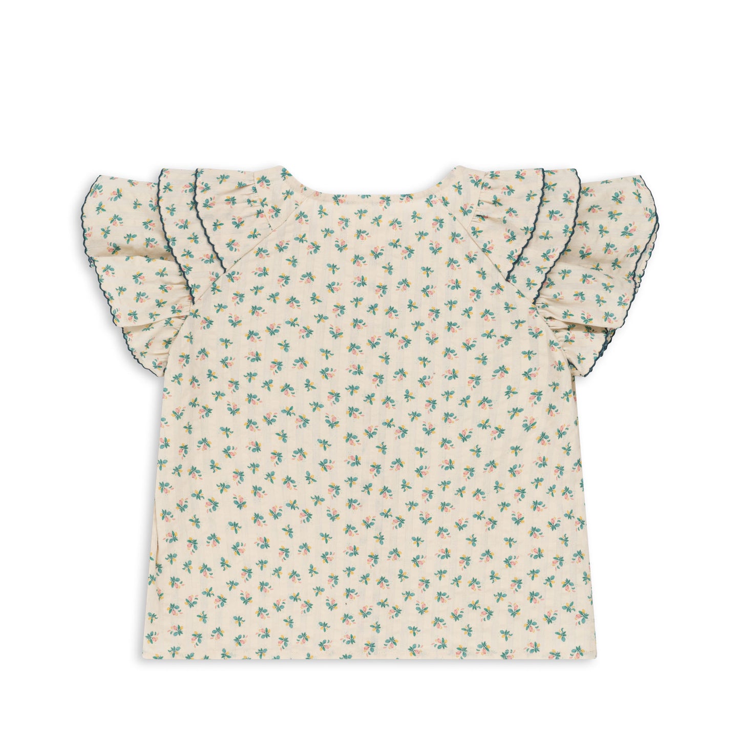 KIM FRILL FLORAL SS SHIRT