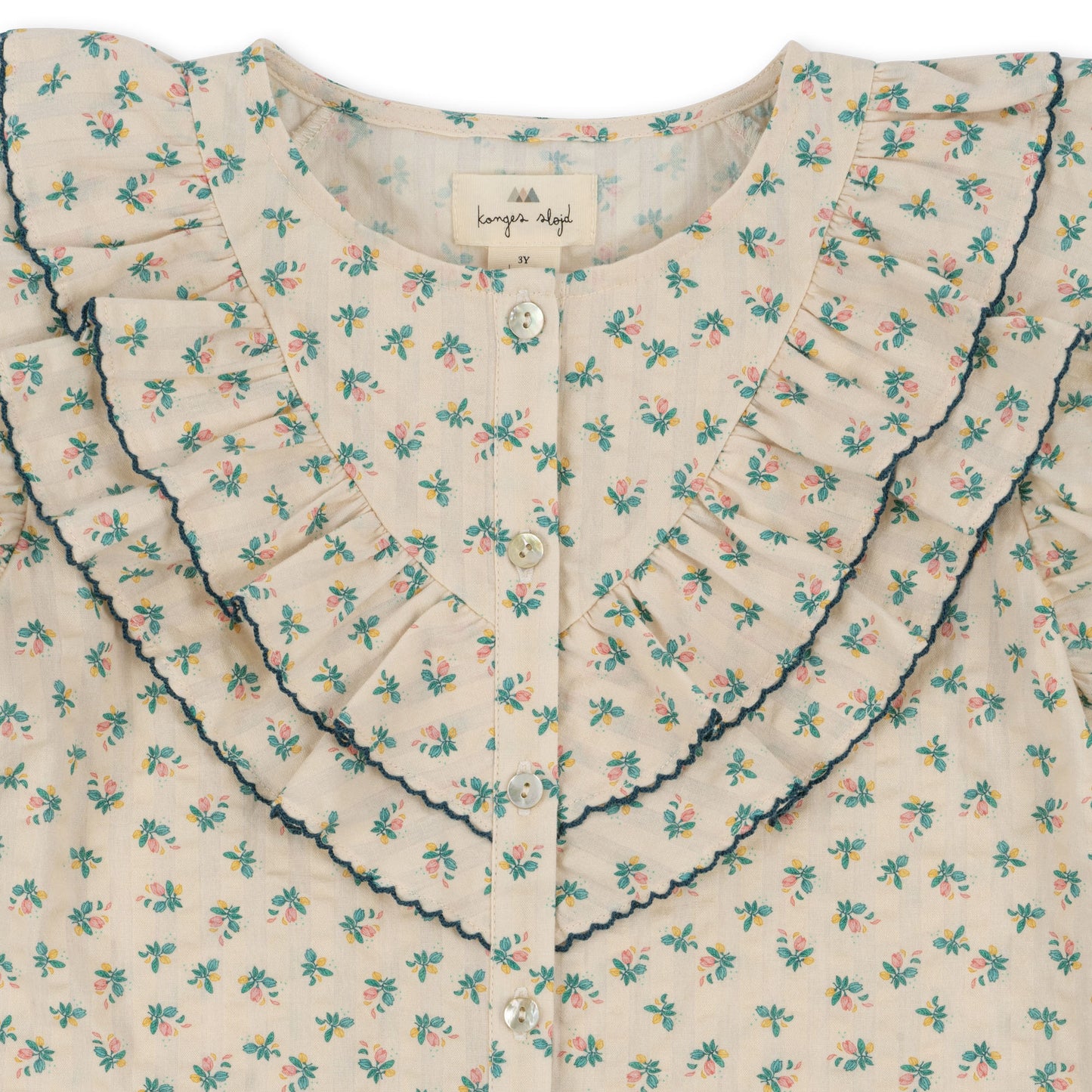 KIM FRILL FLORAL SS SHIRT