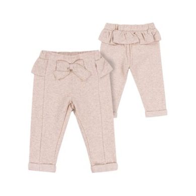 KNIT FABRIC PANTS W/ BOW