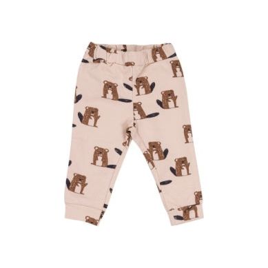 ALL OVER PRINTED STRETCH FLEECE PANTS W/ BEAVERS