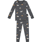 Howl-oween print on asphalt pj set