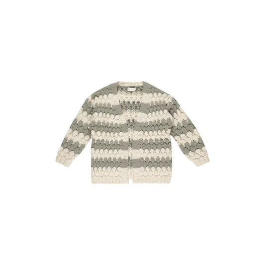 BUBBLE KNIT CARDIGAN || LAUREL STRIPE