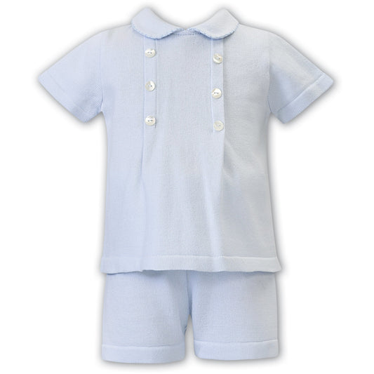 2 Pc Blue Knit Boys Set