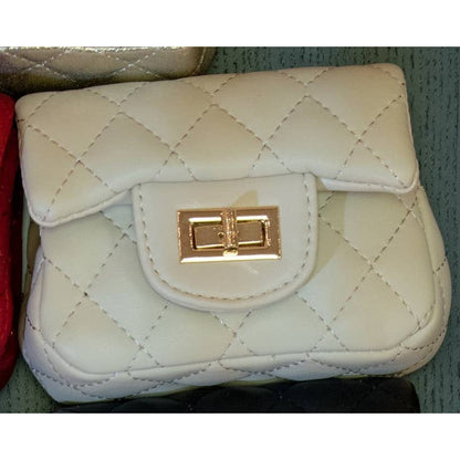 Quilted Pleather Purse Asst Colors