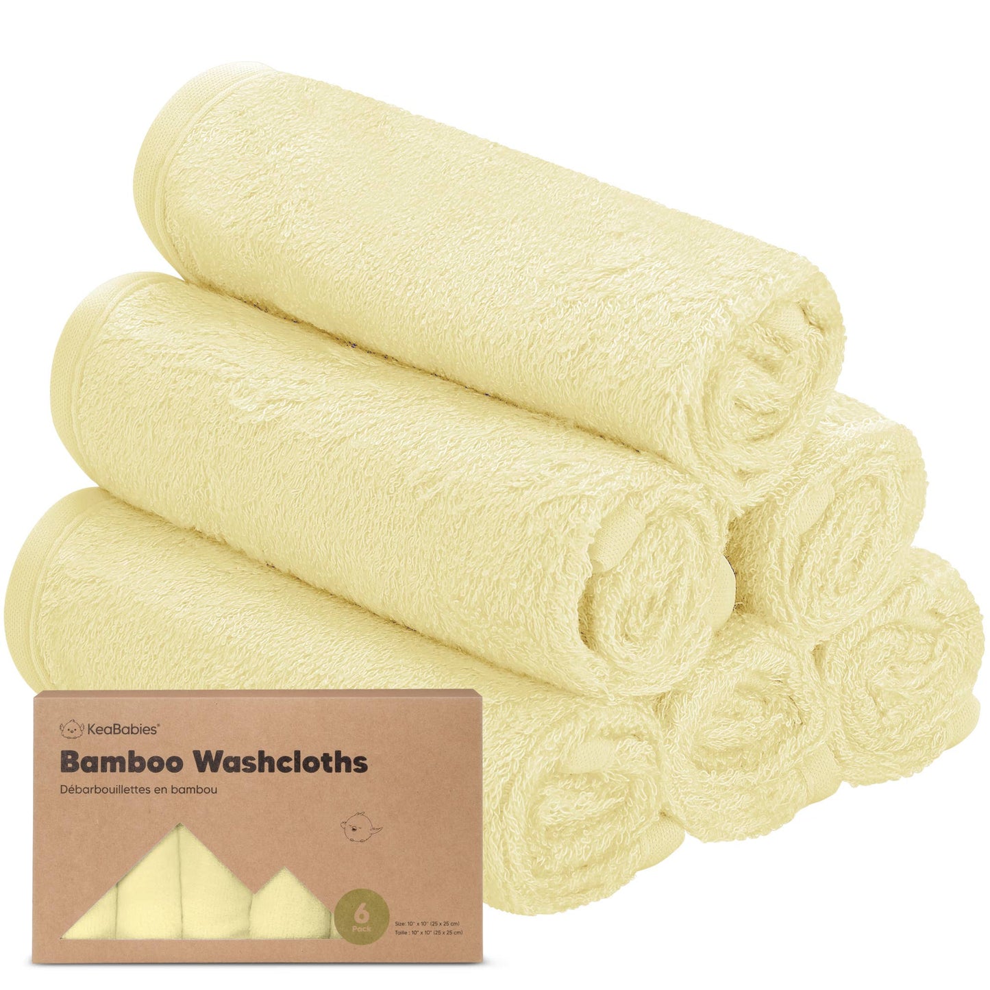 6-Pack Baby Bamboo Washcloths (Sunshine)