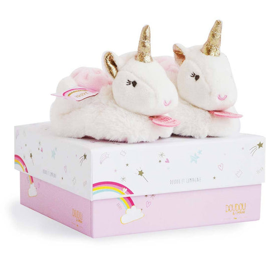 Unicorn Baby Booties With Rattle