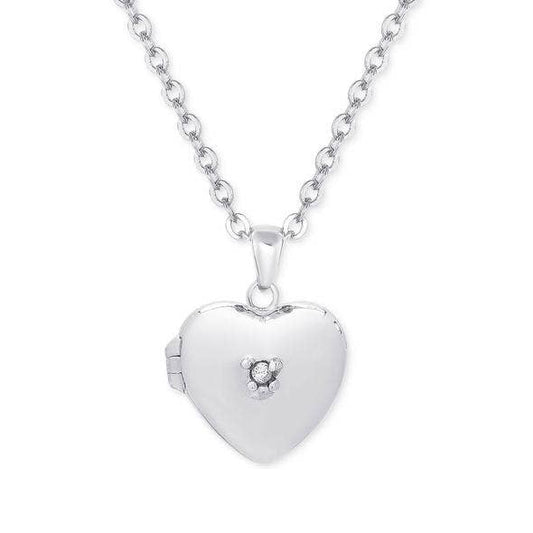 Heart Locket with CZ