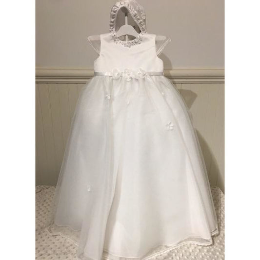 Christening Gown w/Bonnet, Tulle girls