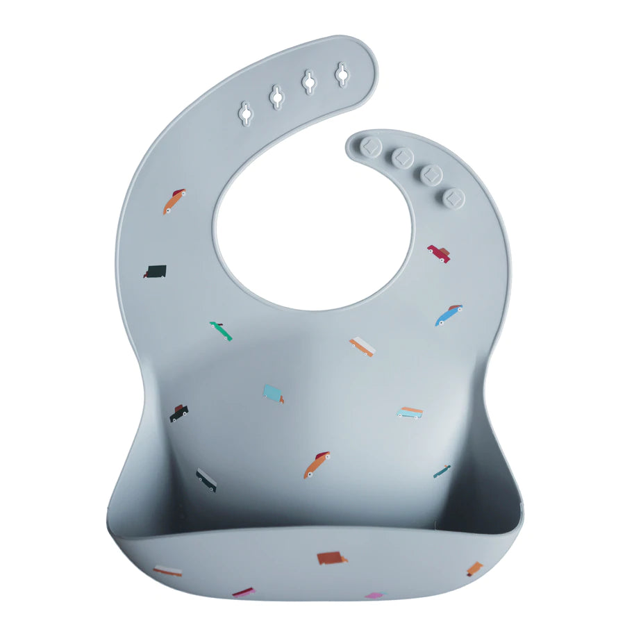 Silicone Baby Bib (Retro Cars)