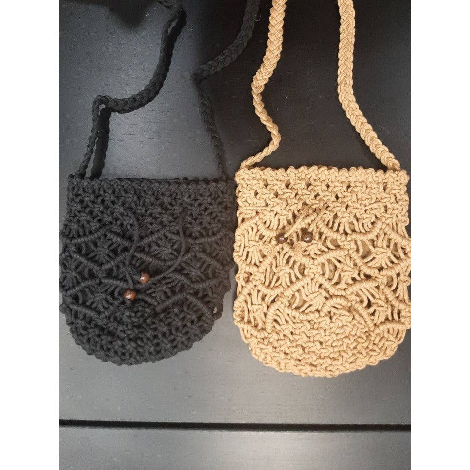 Macramé Purse Ivory