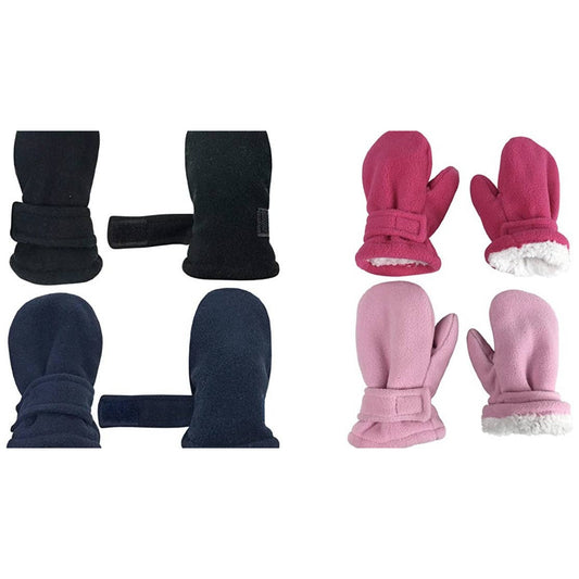 N'Ice Caps Kids Baby Easy-On Sherpa Lined Fleece Mittens