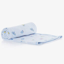 Blue Sky Planes Cotton Blanket